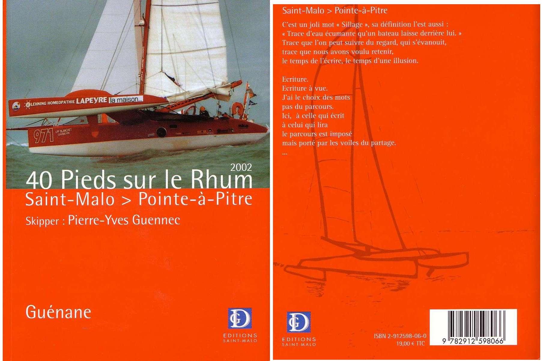 Couverture de 40 Pieds sur le Rhum (ISBN 2-912598-06-0).