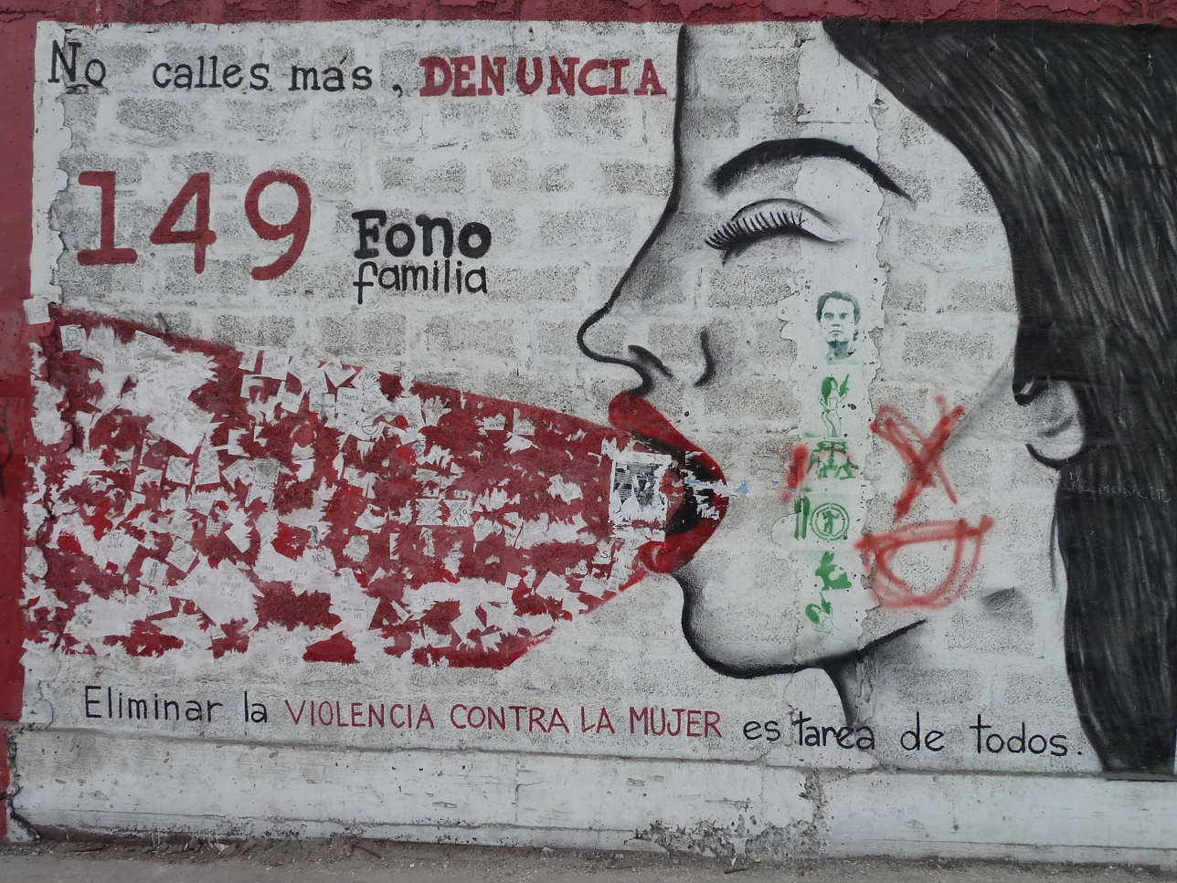Mur Couleur Femme, Iquique, Chili, d�cembre 2010.