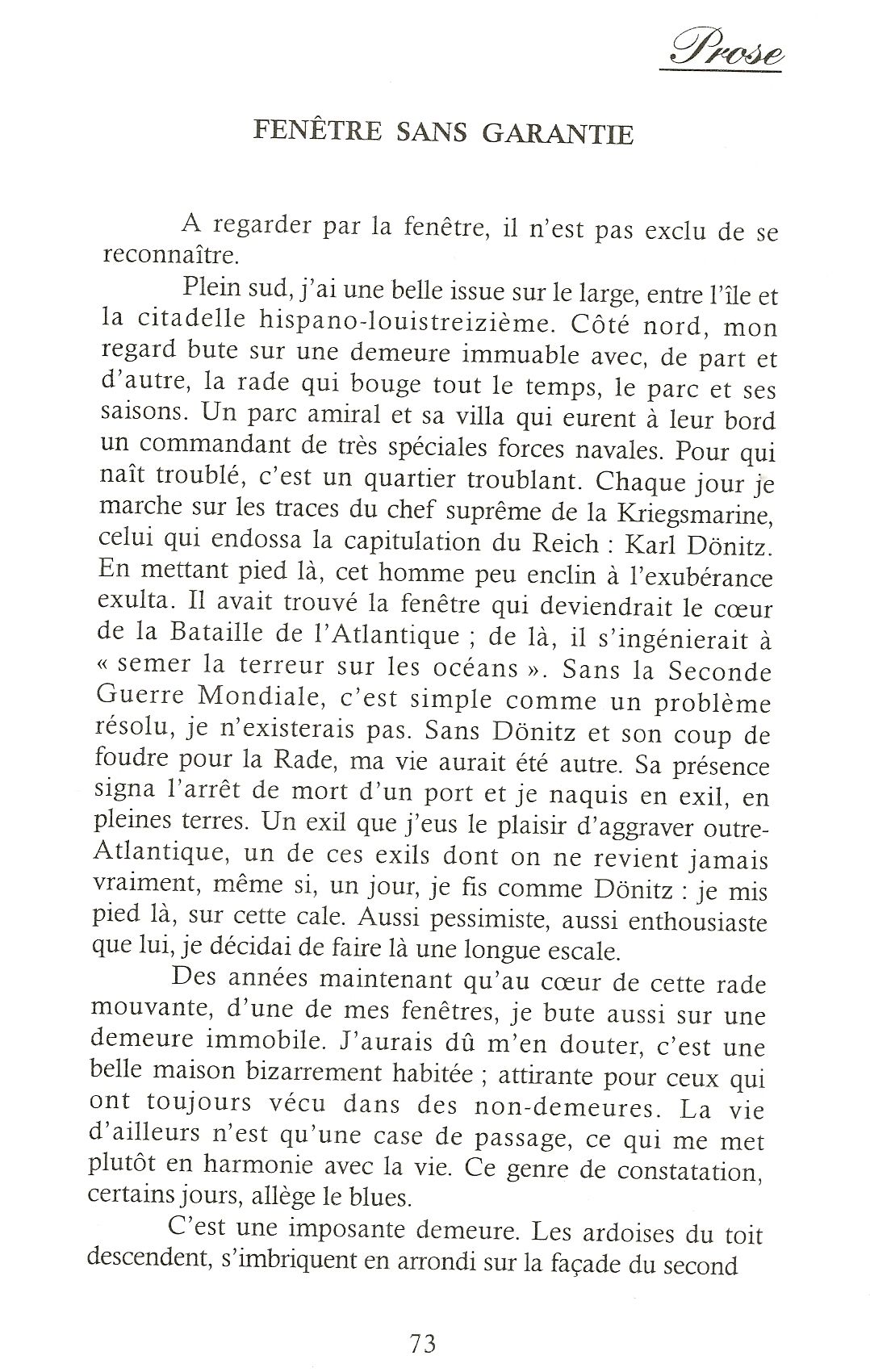 Fen�tre sans garantie - LITTERALES num�ro 5, 2008.