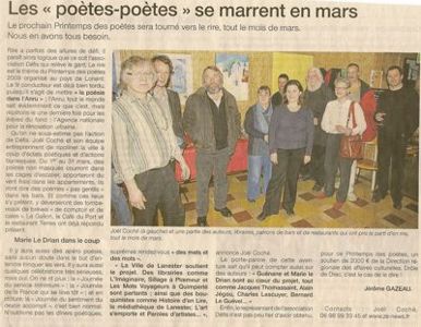 Les &laquo;po&egrave;tes-po&egrave;tes&raquo; se marrent en mars.