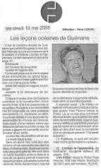 Ouest France 13 mai 05