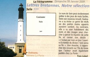 Yves Loisel - Le T&eacute;l&eacute;gramme - 18 janvier 2009.