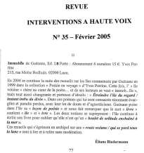 Revue Interventions A Hautes Voix